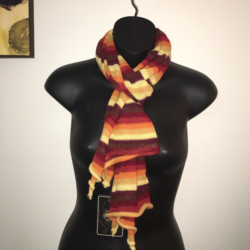 Autumn Light weight striped scarf gorgeous